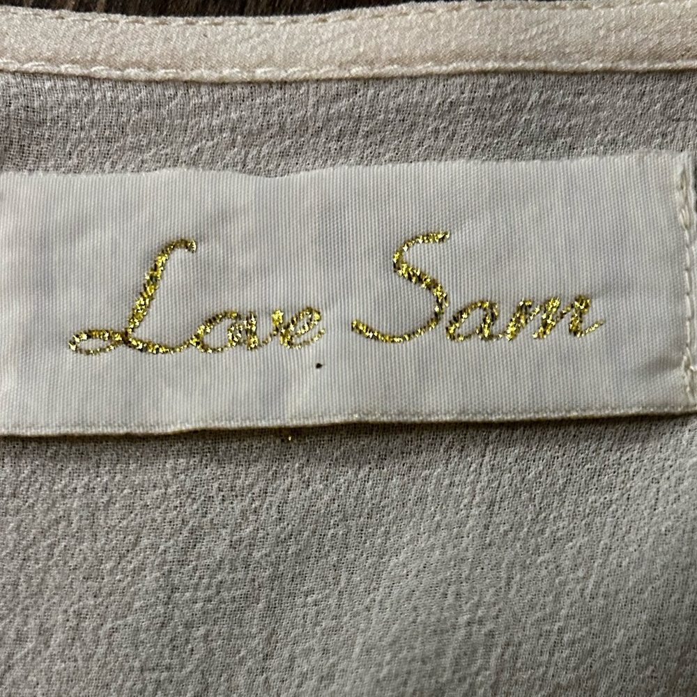 Love Sam Cream Boho Silk Lace Detail Blouse - Picture 5 of 6